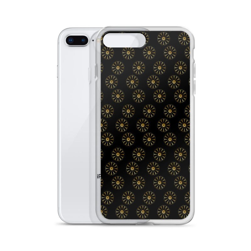 premium gold shape pattern iPhone Case by rocky apparels