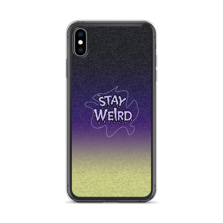 stay weird elegant design iPhone Case by rocky apparels