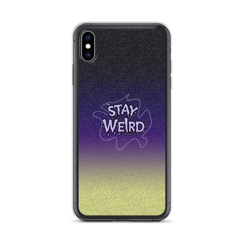 stay weird elegant design iPhone Case by rocky apparels