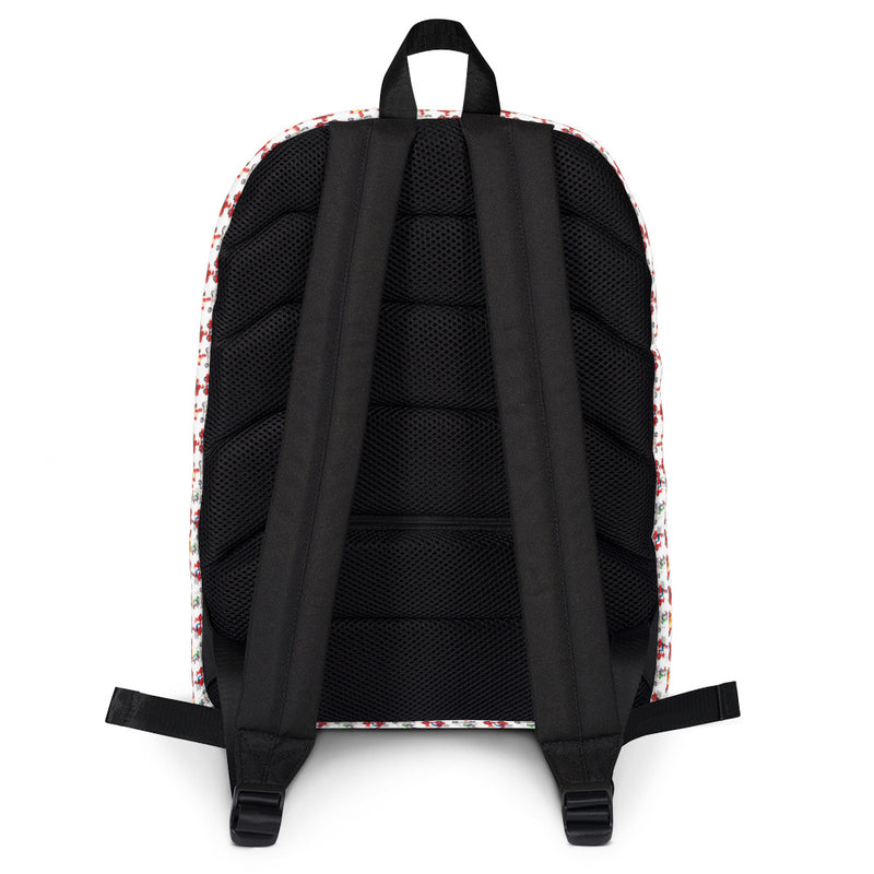 unique delivery boy bike pattern Backpack by rocky apparels