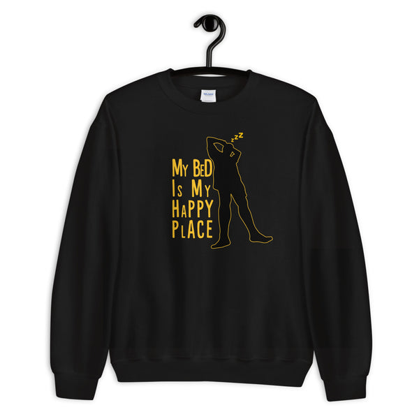 my bed is my happy place elegant design Sweatshirt