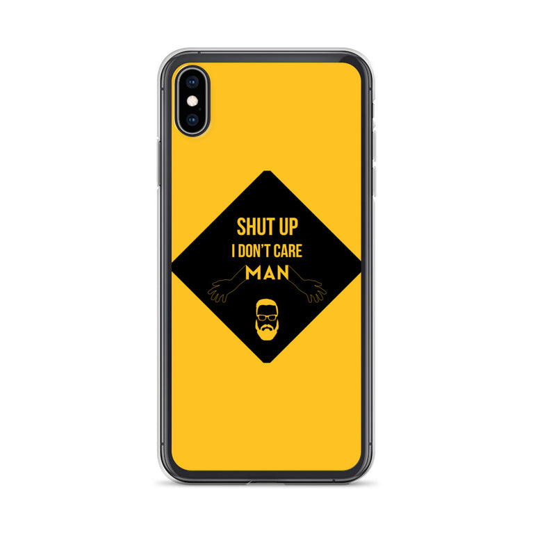 i don't care elegant design iPhone Case