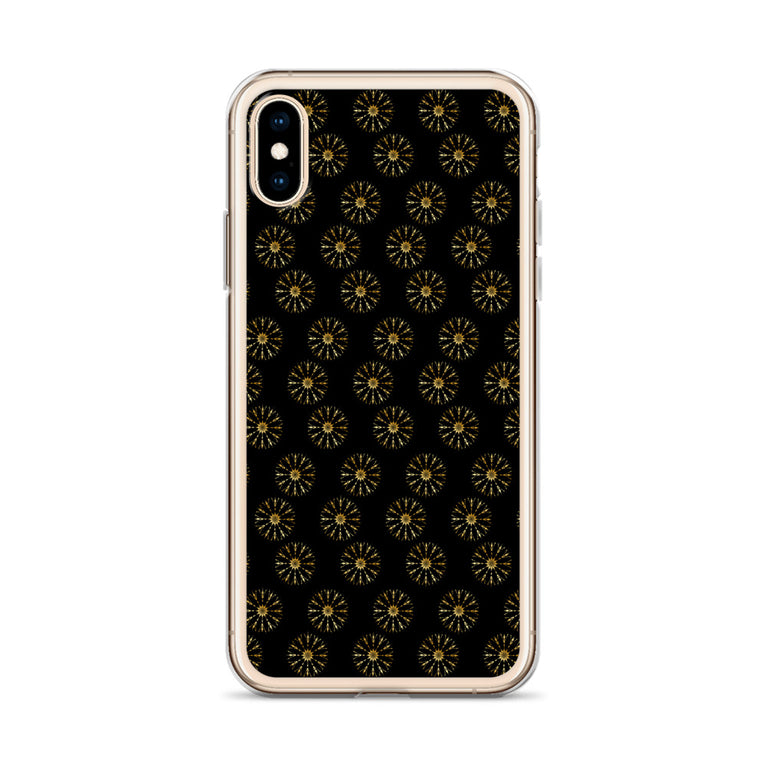 premium gold shape pattern iPhone Case by rocky apparels