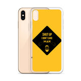 i don't care elegant design iPhone Case