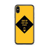i don't care elegant design iPhone Case