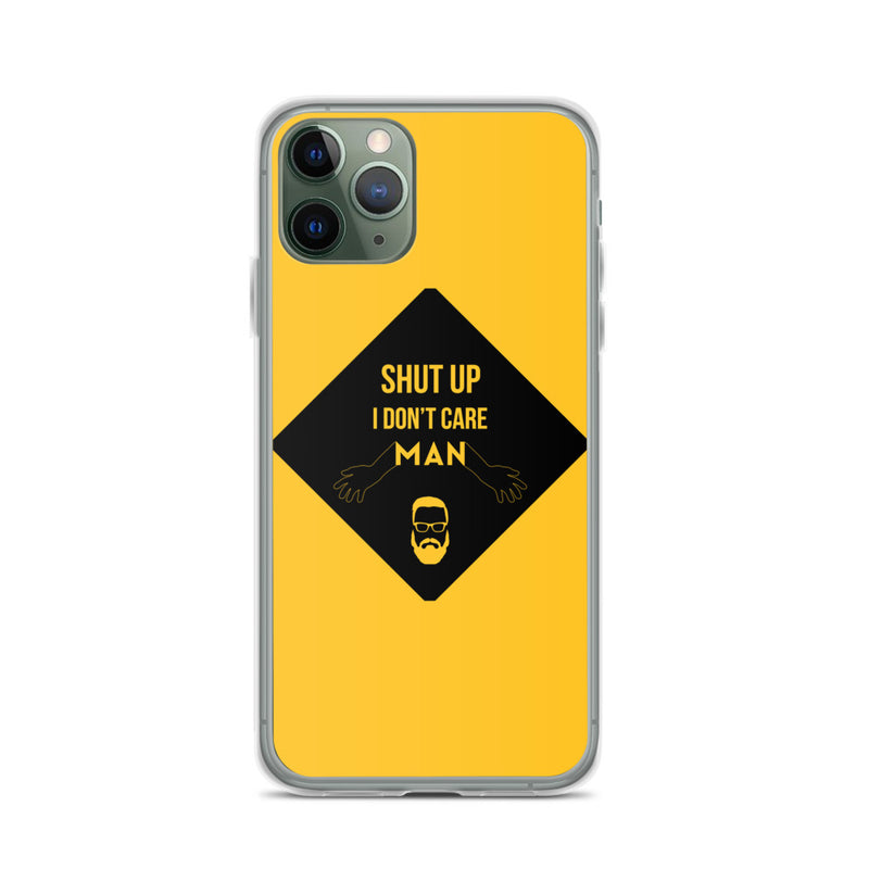 i don't care elegant design iPhone Case