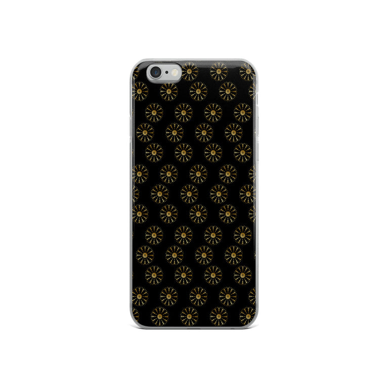 premium gold shape pattern iPhone Case by rocky apparels