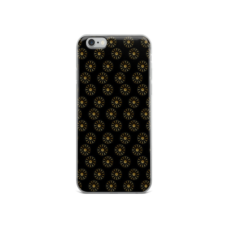 premium gold shape pattern iPhone Case by rocky apparels