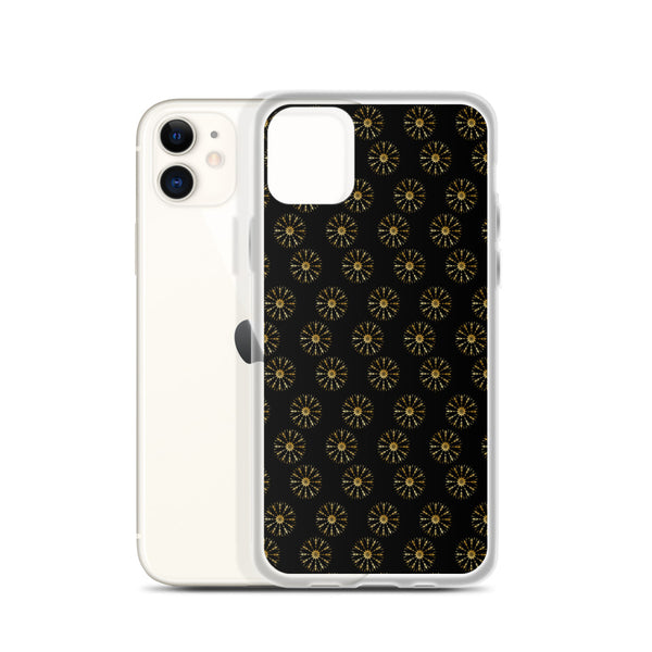 premium gold shape pattern iPhone Case by rocky apparels