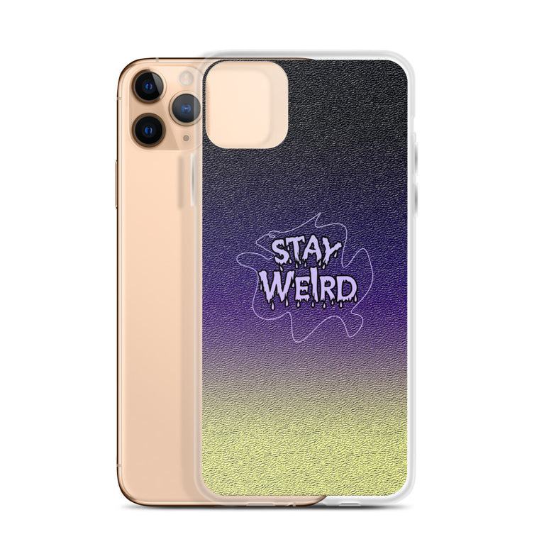 stay weird elegant design iPhone Case by rocky apparels