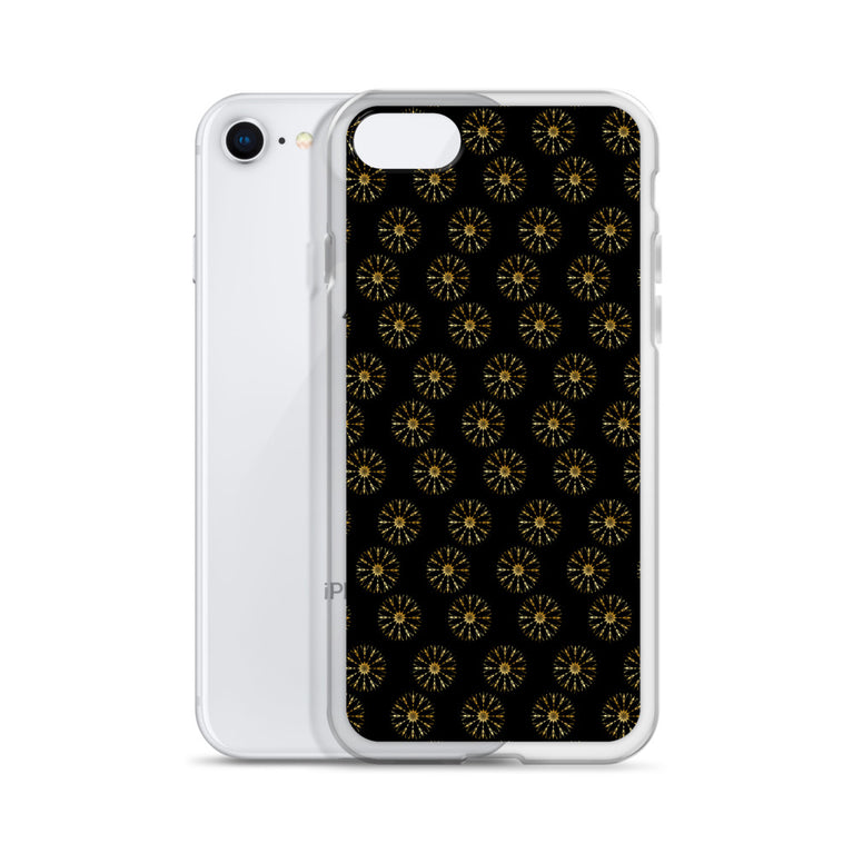 premium gold shape pattern iPhone Case by rocky apparels