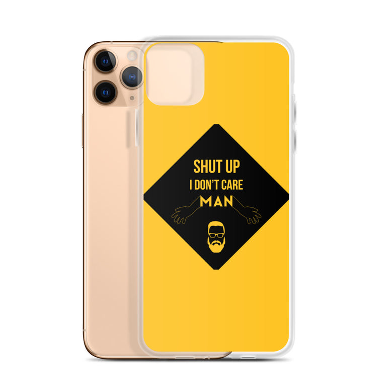 i don't care elegant design iPhone Case