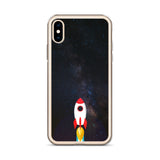 space with a rocket iPhone Case