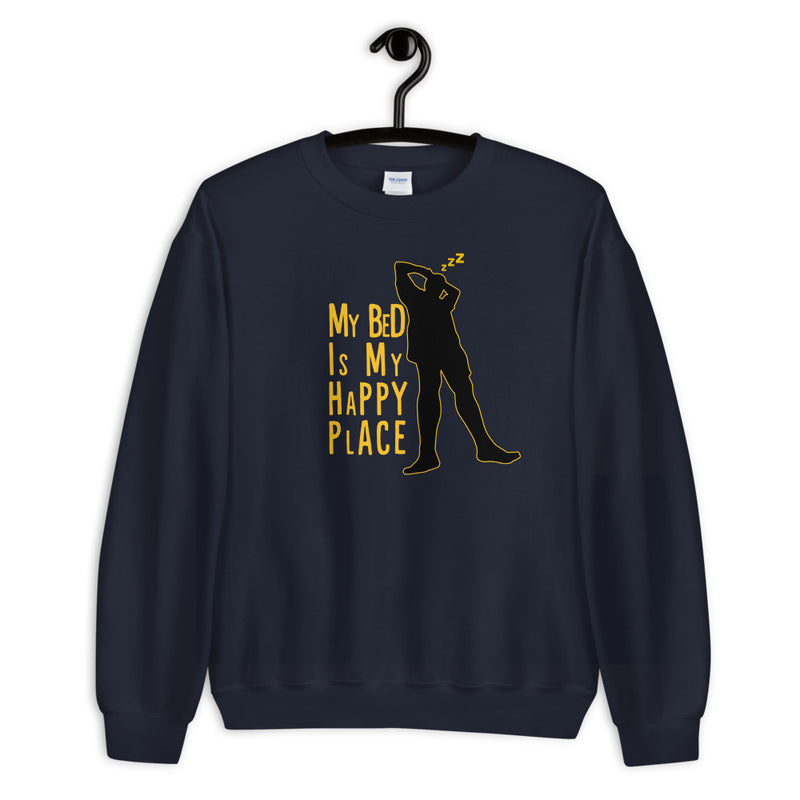 my bed is my happy place elegant design Sweatshirt