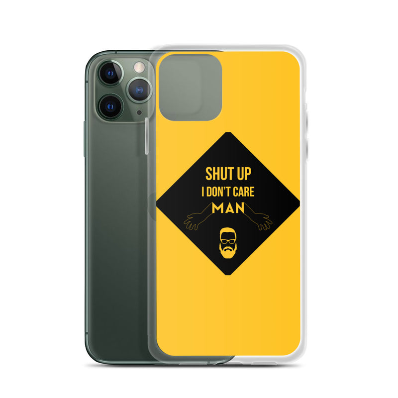 i don't care elegant design iPhone Case