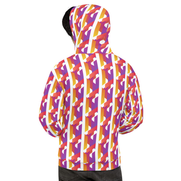 Unique Colored Pattern Hoodie by rocky apparels