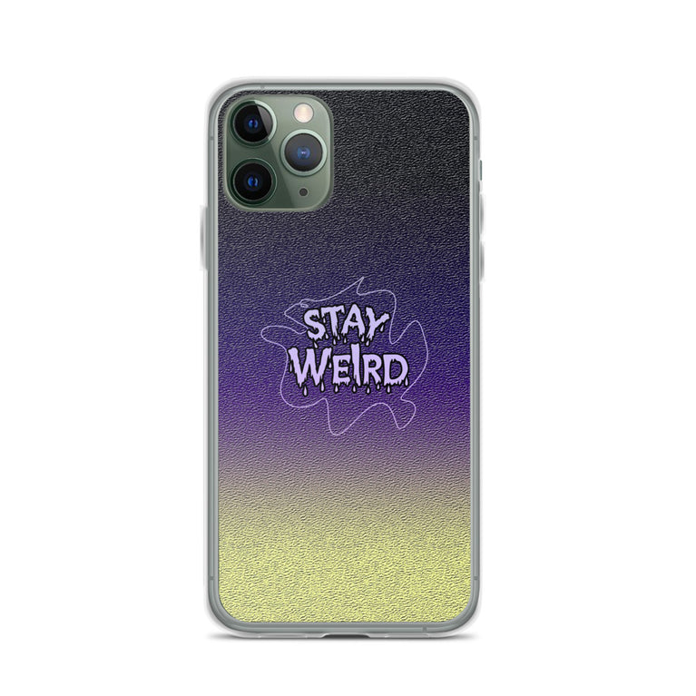 stay weird elegant design iPhone Case by rocky apparels