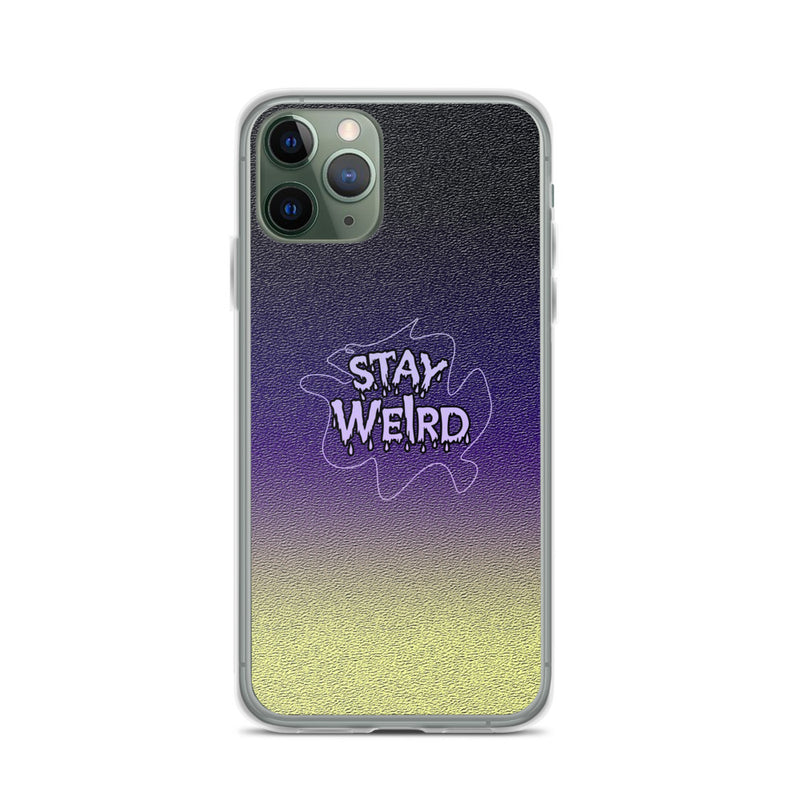 stay weird elegant design iPhone Case by rocky apparels