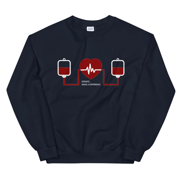 Message for the Blood Donation elegant Sweatshirt