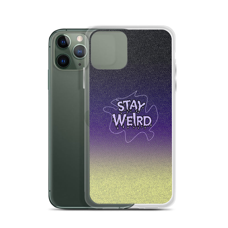 stay weird elegant design iPhone Case by rocky apparels