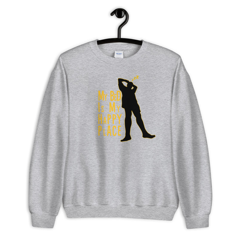 my bed is my happy place elegant design Sweatshirt