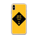 i don't care elegant design iPhone Case