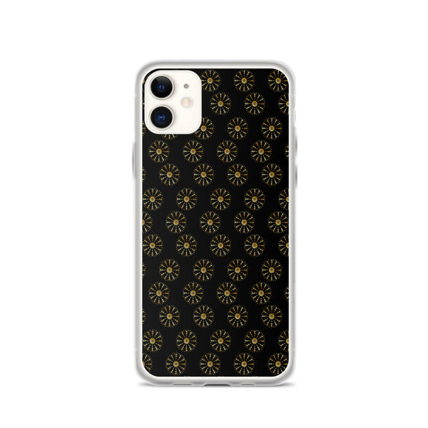 premium gold shape pattern iPhone Case by rocky apparels