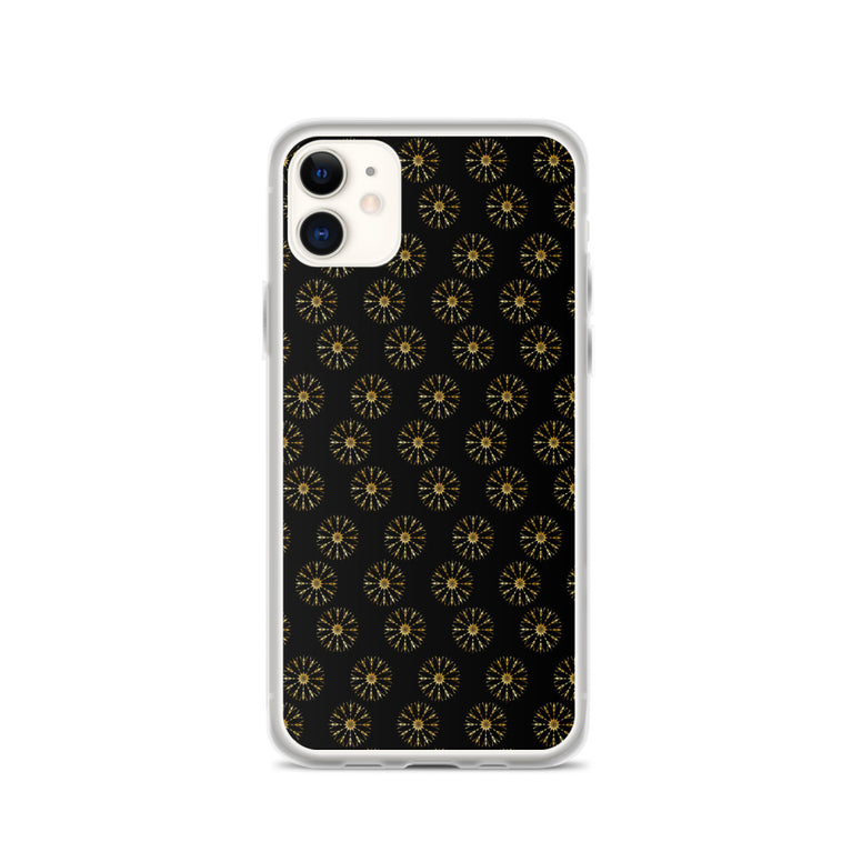 premium gold shape pattern iPhone Case by rocky apparels