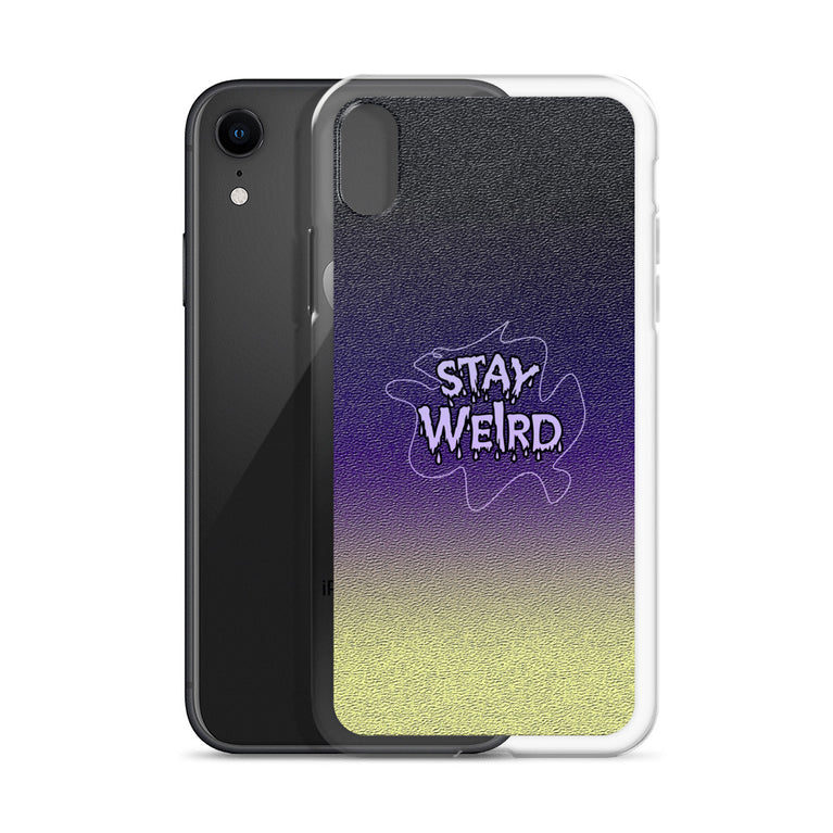 stay weird elegant design iPhone Case by rocky apparels