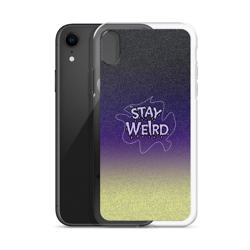 stay weird elegant design iPhone Case by rocky apparels