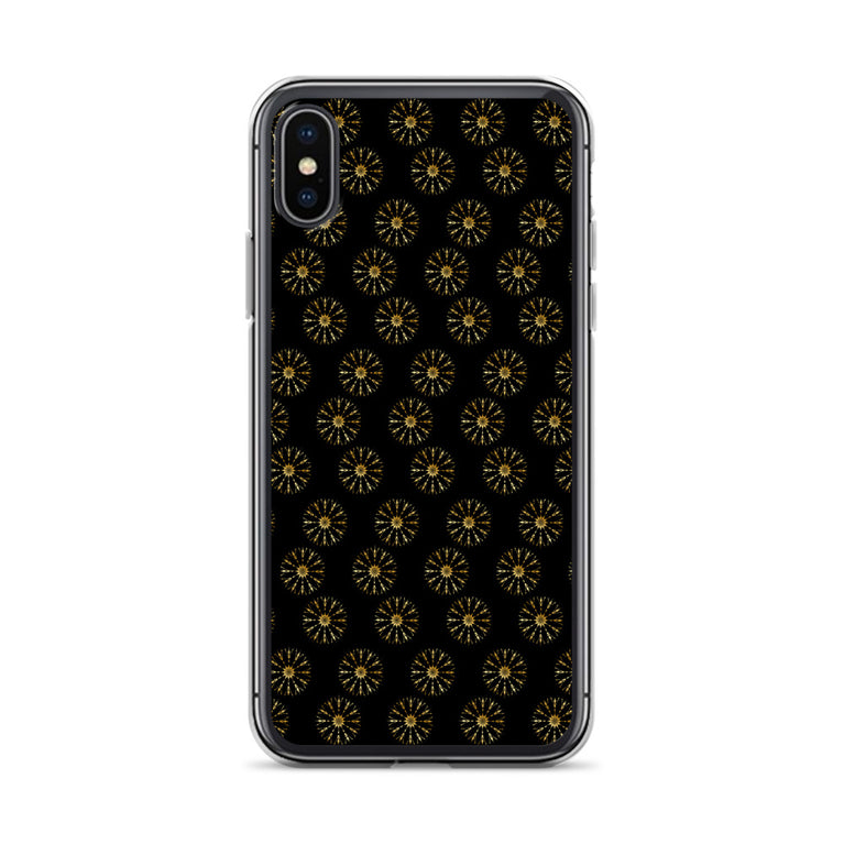 premium gold shape pattern iPhone Case by rocky apparels