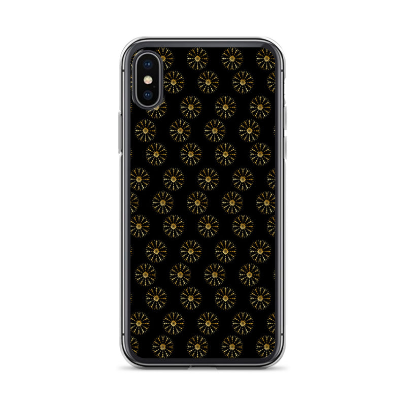premium gold shape pattern iPhone Case by rocky apparels