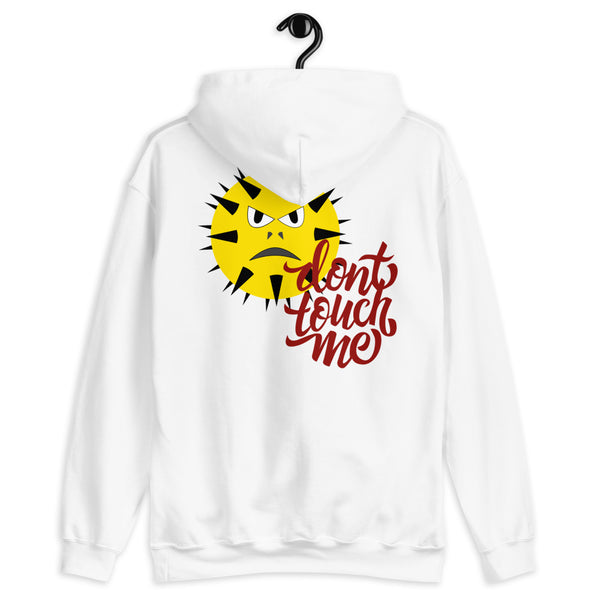 Don't touch me with angry face design hoodie