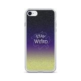 stay weird elegant design iPhone Case by rocky apparels