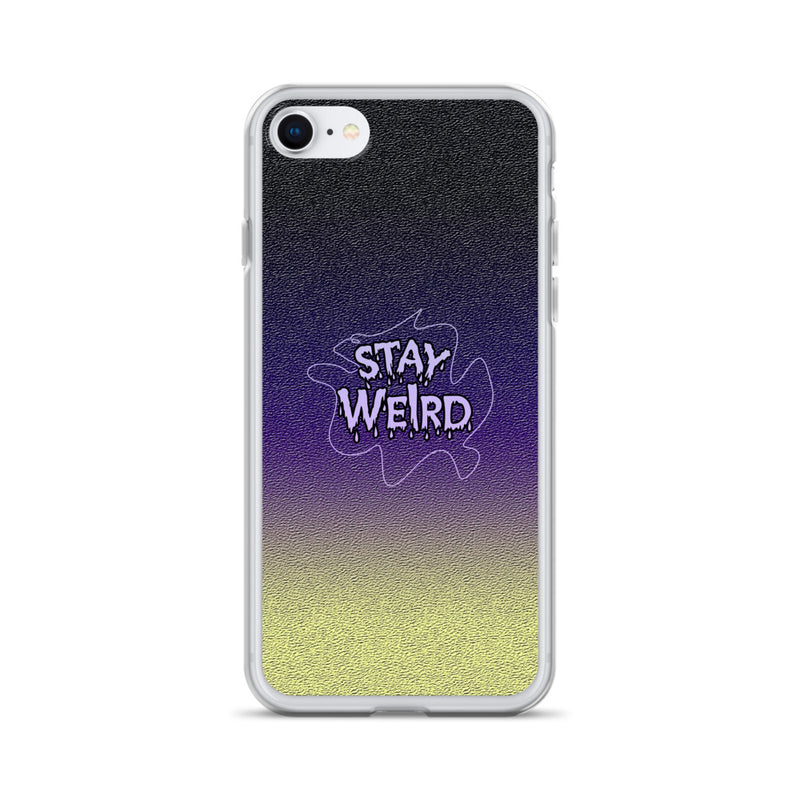stay weird elegant design iPhone Case by rocky apparels