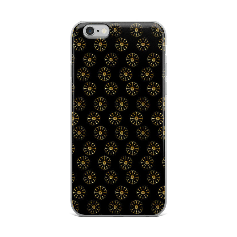 premium gold shape pattern iPhone Case by rocky apparels