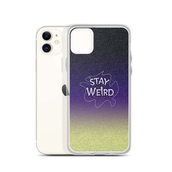 stay weird elegant design iPhone Case by rocky apparels