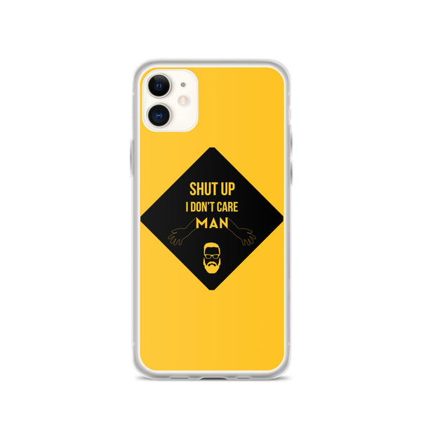i don't care elegant design iPhone Case