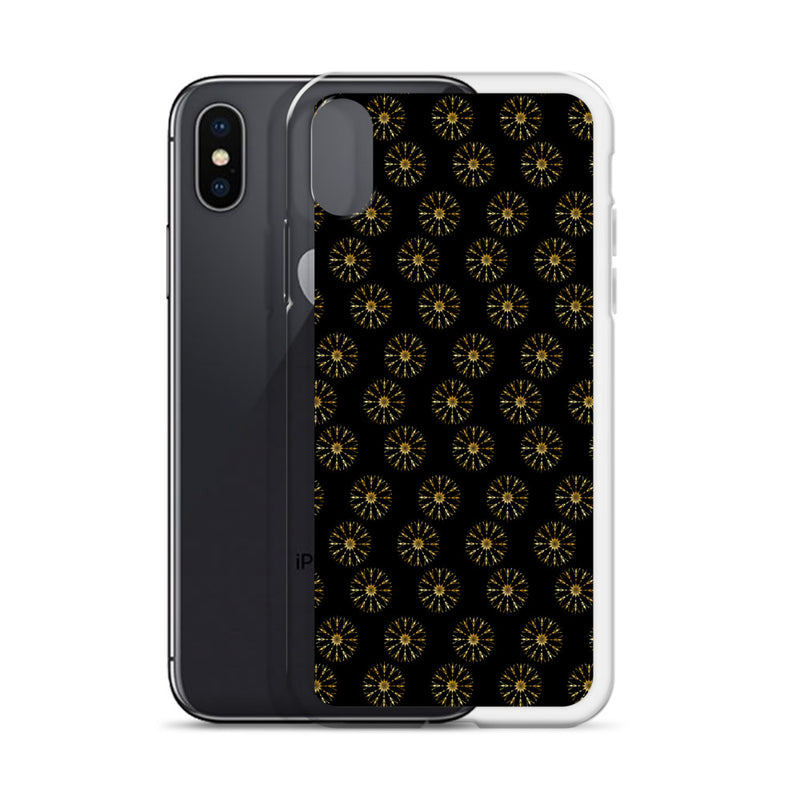 premium gold shape pattern iPhone Case by rocky apparels