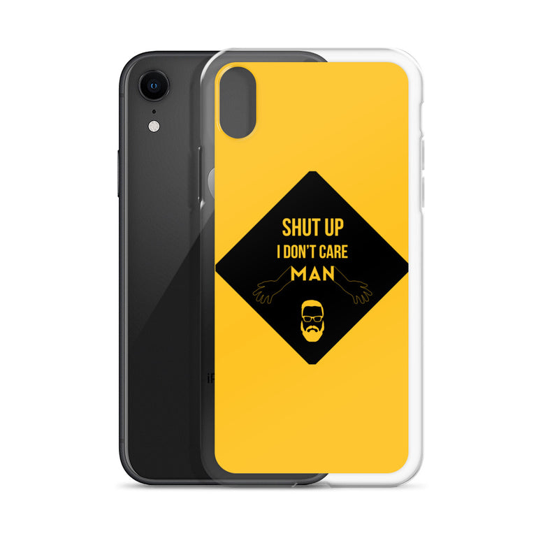 i don't care elegant design iPhone Case