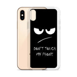 don't touch my phone elegant design iPhone Case