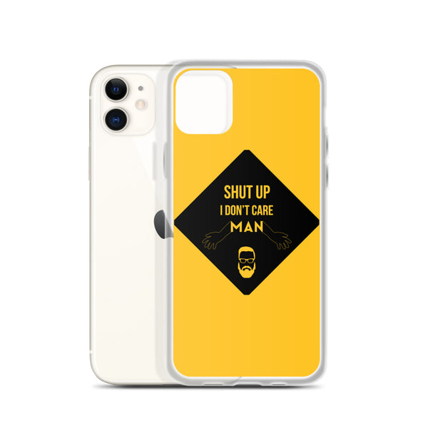i don't care elegant design iPhone Case