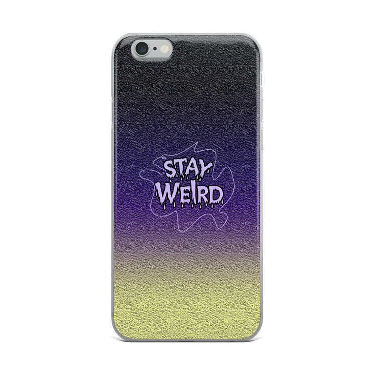 stay weird elegant design iPhone Case by rocky apparels