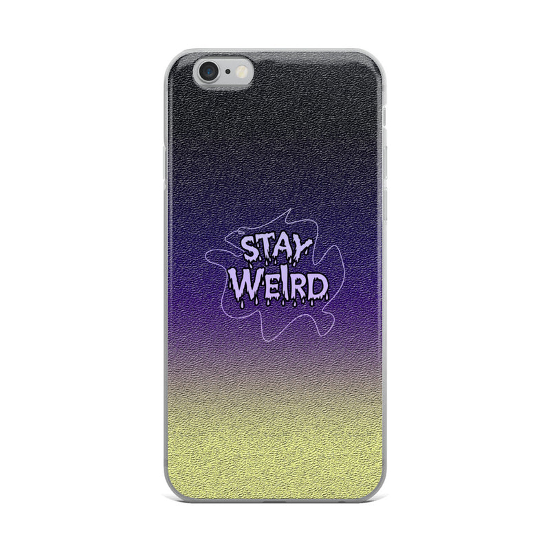 stay weird elegant design iPhone Case by rocky apparels