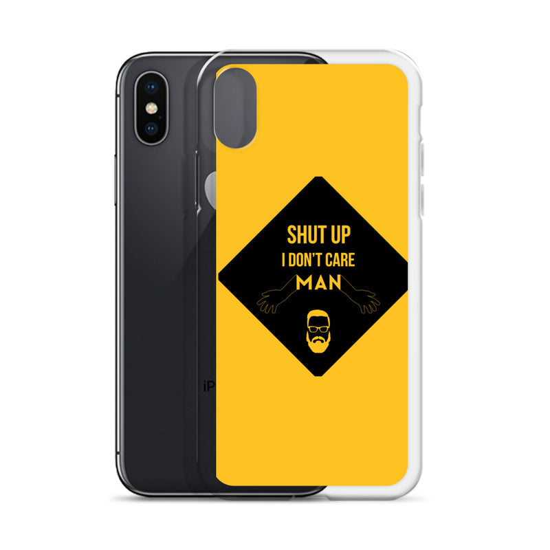 i don't care elegant design iPhone Case