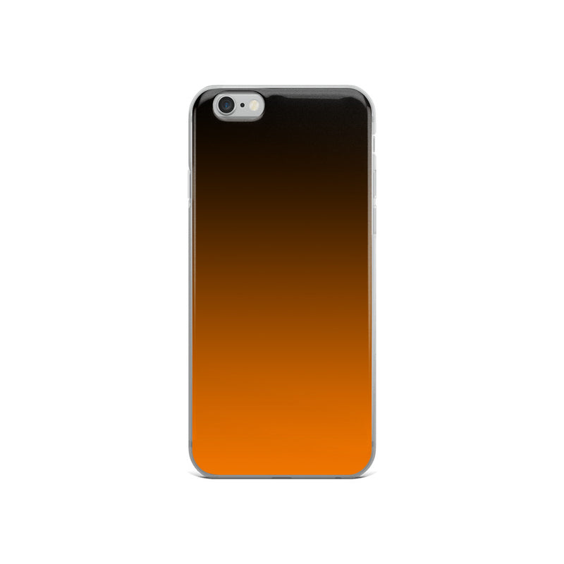 orange and black unique colored iPhone Case