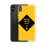 i don't care elegant design iPhone Case