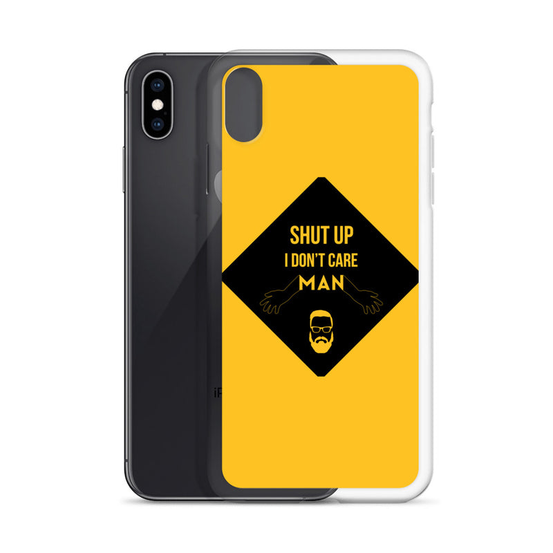 i don't care elegant design iPhone Case