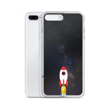 space with a rocket iPhone Case