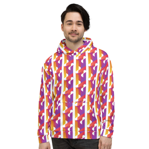 Unique Colored Pattern Hoodie by rocky apparels